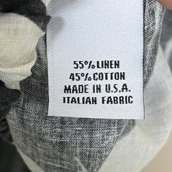 Bryn Walker LINEN COTTON Top Size 2X Long Sleeve Tropical Lagenlook Coastal Boxy - Picture 10 of 16